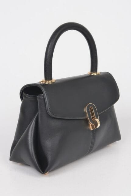 Faux Leather Top Handle Bag