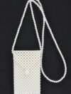 Hand Made Faux Pearl Bead Crossbody Small Bag