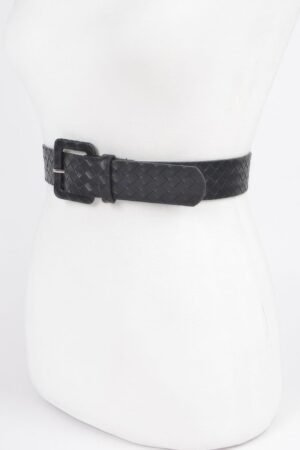 Faux Leather Braided Embossed Belt Faux Leather Braided Embossed Belt