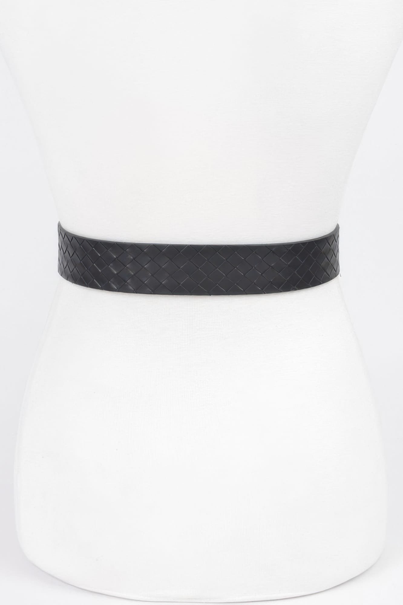 faux leather braided embossed belt