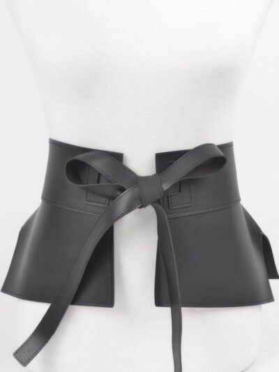 Faux Leather Skirt Belt