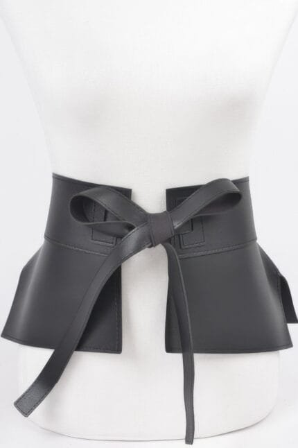 Faux Leather Skirt Belt