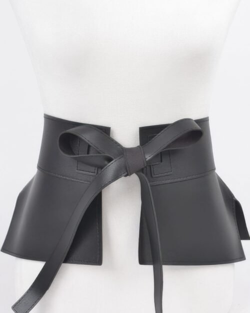 Faux Leather Skirt Belt