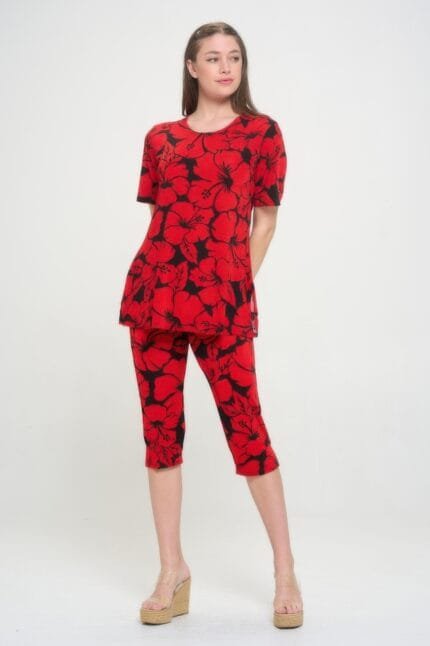 Print Bns Capri Pants Set