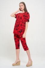 Print Bns Capri Pants Set