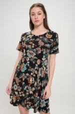 Short-sleeved Knee-length Dress