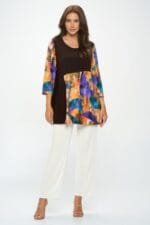 Contrast Curve Knit Top