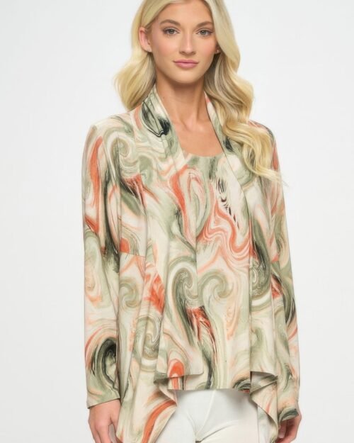 Mid Cut Print Jacket