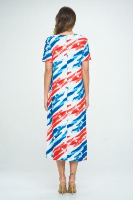 Plus Size Short Sleeve Bns Long Dress