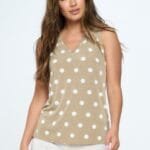 BNS V Neck Tank Top - Bias-Cut Flattering Stretch