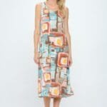 Short Sleeve And Soft Round-neckline Long Dress