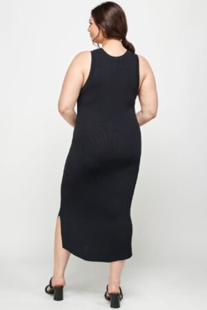Plus Size Stretchy Racer Back Midi Dress Plus Size Stretchy Racer Back Midi Dress