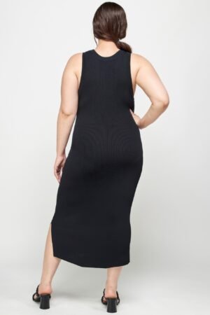 Plus Size Stretchy Racer Back Midi Dress Plus Size Stretchy Racer Back Midi Dress