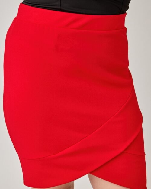 plus size tulip hem knit crepe skirt