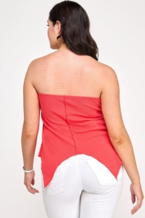 Plus Size Strapless O-ring Asymmetric Top Plus Size Strapless O-ring Asymmetric Top