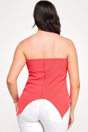 Plus Size Strapless O-ring Asymmetric Top Plus Size Strapless O-ring Asymmetric Top