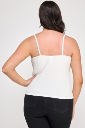Plus Size Ribbed Knit Camisole With Lace Trim Plus Size Ribbed Knit Camisole With Lace Trim