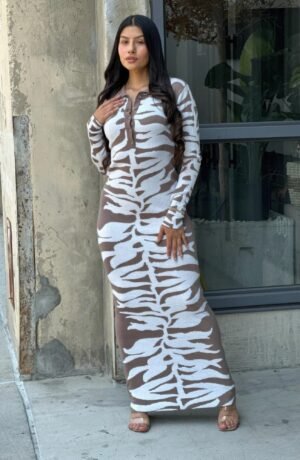 Animal Print Sweater Dress Bodycon