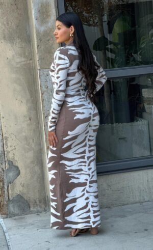 Animal Print Sweater Dress Bodycon