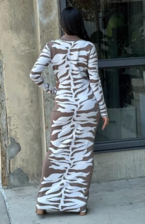 Animal Print Sweater Dress Bodycon