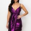 Sexy Strappy Ruched Draped Body Con Mini Dress