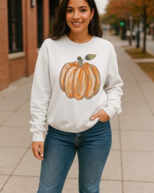 Pumpkin Print Sweater