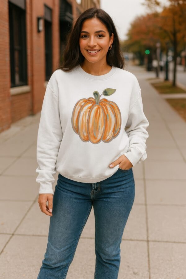 Pumpkin Print Sweater