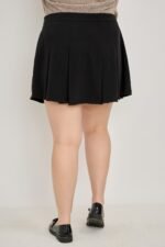 Plus Size Gold Accent Pleated Mini Skirt - Image 7