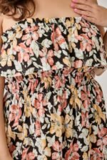 Plus Size Rayon Challis Floral Ruffled Tier Dress - Image 8