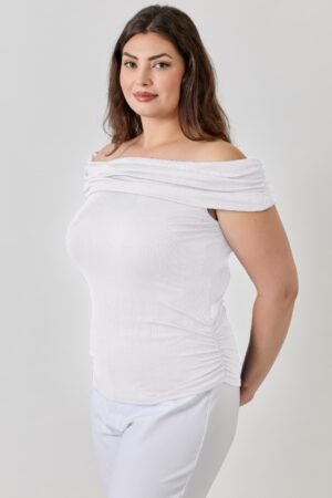Plus Size Ots 2×1 Knit Rib Top