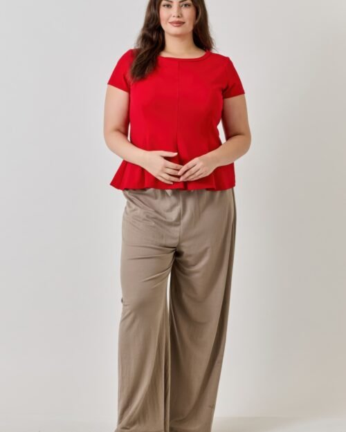 plus size scuba peplum top – chic crepe top