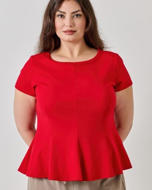 plus size scuba peplum top – chic crepe top