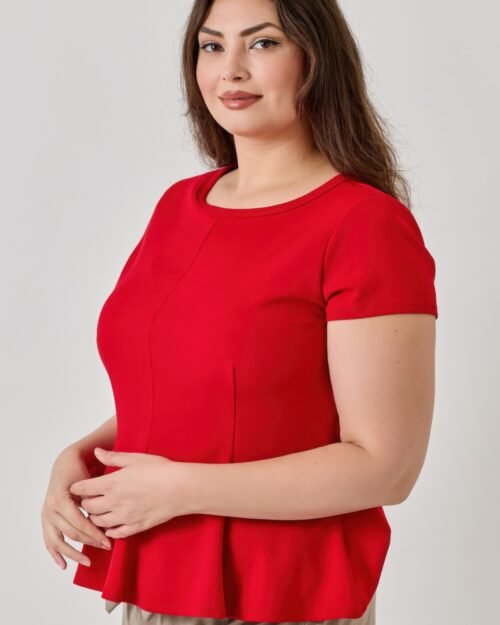 plus size scuba peplum top – chic crepe top