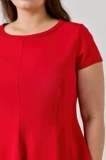 Plus Size Ss Scuba Crepe Peplum Top - Image 8