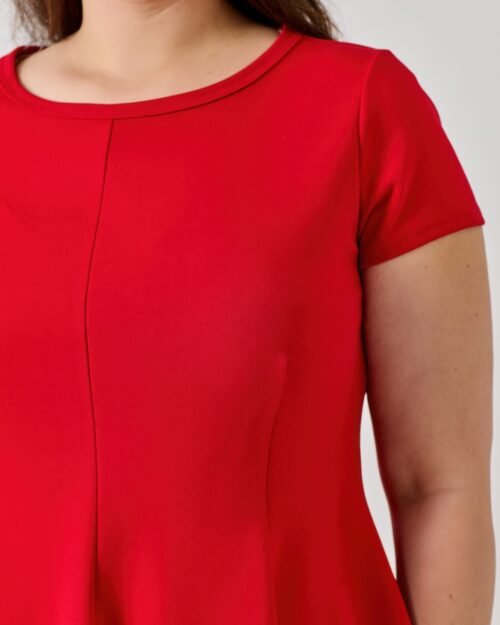 plus size scuba peplum top – chic crepe top