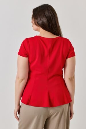 Plus Size Scuba Peplum Top – Chic Crepe Top Plus Size Scuba Peplum Top – Chic Crepe Top