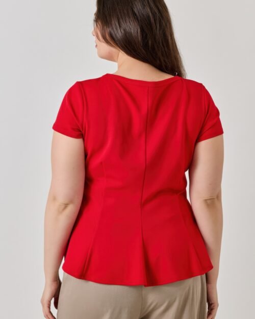 plus size scuba peplum top – chic crepe top