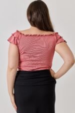 Plus Size Knit Rib Double Ruffle Top - Image 10