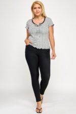 Plus Size Curly Merrow Tie Front Top - Image 2