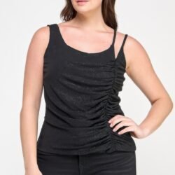 Plus Size Sleeveless Top With Subtle Shimmer