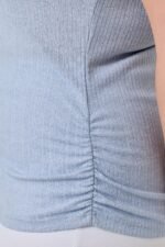 Plus Size Ots Pointelle Knit Rib Fold Over Top - Image 9