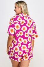 Plus Button Down Shirt And Shorts Set - Image 4