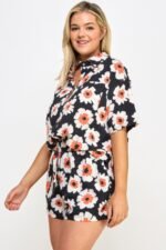 Plus Button Down Shirt And Shorts Set - Image 7