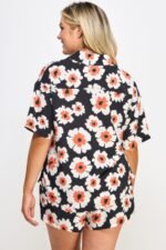 Plus Button Down Shirt And Shorts Set - Image 8