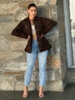 Oversized Corduroy Shacket Button Down Utility - Image 11