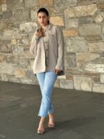 Oversized Corduroy Shacket Button Down Utility - Image 7