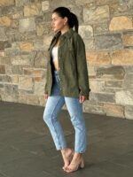 Oversized Corduroy Shacket Button Down Utility - Image 3