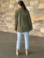 Oversized Corduroy Shacket Button Down Utility - Image 4