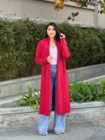 Clover Fine Knit Midi Cardi Cardigan With Pockets - Image 22