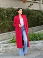 Clover Fine Knit Midi Cardi Cardigan With Pockets - Image 25